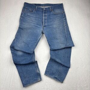 Vintage Levis 501 Mens 40x36 USA Made 90's Era Distressed Faded Loose Fit Denim